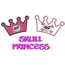 Stickmuster - Skull Princess Kronen